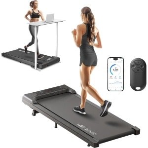 4-in-1 Stille Loopband voor Thuis met Helling - Compacte Bureau Looppad met App en Afstandsbediening
