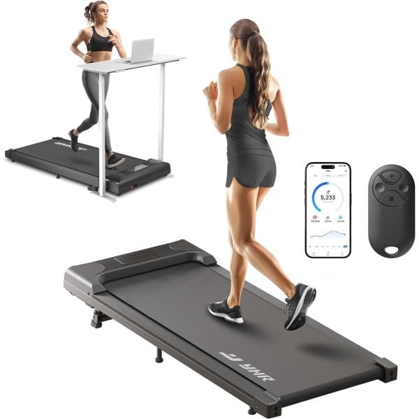 4-in-1 Stille Loopband voor Thuis met Helling - Compacte Bureau Looppad met App en Afstandsbediening