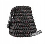 4FIZJO - Crossfit Trainingslijn - 9m - Antislip Handvat - Zwart met Rode Details