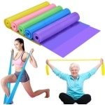 5 stuks elastische banden - fitness weerstandsbanden - trainingsrekbanden - lange pilatesbanden - elastische treksterkte - voor yoga, krachttraining, pilates, fitness en rekoefeningen (150*15 cm - diverse kleuren)