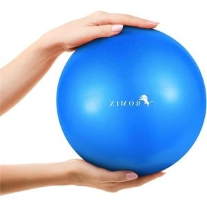 9 inch antislip zachte 23 cm mini Pilates-bal voor volwassenen - anti-burst opblaasbaar - voor krachttraining, stabiliteit, fysiotherapie, balans, yoga, thuis, gym workout.