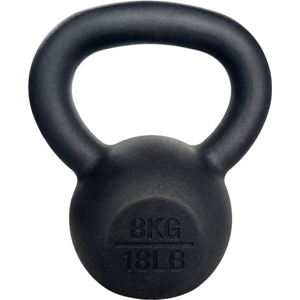 AJ-Sports Kettle Bell Pro Gietijzer 8kg - Kettlebell - Gewichten - Krachttraining - Zwart - Fitness - Geschikt voor Crossfit & Fitness