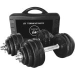 AJ-Sports Verstelbare Dumbell set 30kg - Halterset - Gewichten - 2 x 15kg - Gewichten set - Halter set - Fitness gewichten - Krachttraining - Fitness - Inclusief handige opberg box