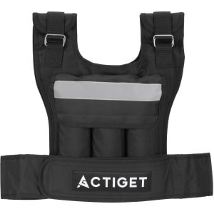 Actiget® Gewichtsvest - Verzwaard Vest - Trainingsvest - Crossfittvest - Reflectie - Hardlopen / Cardio - Verstelbaar - 20 Kg - Zwart