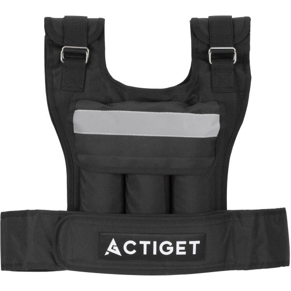 Actiget® Gewichtsvest - Verzwaard Vest - Trainingsvest - Crossfittvest - Reflectie - Hardlopen / Cardio - Verstelbaar - 20 Kg - Zwart