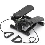 Actiget® Stepper - Stepper Fitness - Mini Stepper - Met Computer en Weerstandsbanden - Traploper - Crossfit - Fitness - Zwart