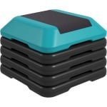 Aerobic Fitness Stepper - Trainingsplatform Verhoging - Thuis Krachttraining - Vijf Hoogtes Instelbaar - 40x40 cm Platform - Blauw