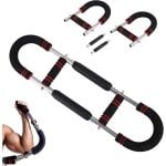 Allecto - Armtrainer - Spierversterker - Verstelbaar - Bovenlichaam - Thuisworkout - Krachttraining - Geschikt voor Mannen Vrouwen - Zwart - Twister Arm Trainer, Draagbare Borstspiertrainer met Trainingsgids