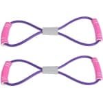 Allecto- Fitnessapparatuur - Thuisworkout - Weerstandsband - Bodybuilding - Krachttraining - Yoga - Pilates - Armen workout - Geschikt voor alle niveaus - Zwart - Oefenband, 2-delig 3 kleuren.