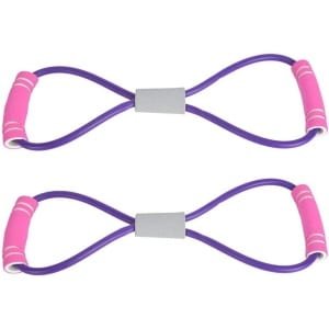 Allecto- Fitnessapparatuur - Thuisworkout - Weerstandsband - Bodybuilding - Krachttraining - Yoga - Pilates - Armen workout - Geschikt voor alle niveaus - Zwart - Oefenband, 2-delig 3 kleuren.