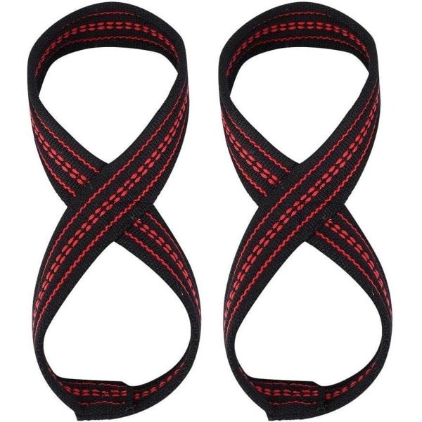 Allecto- Gewichthefriemen - Zacht nylon - Gymtraining - Compatibel - Zwart Rood - Fitness Accessoires - Geschikt voor Krachttraining - Unisex