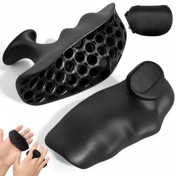 Allecto - Handtrainer - Fitness - Verbetert gripkracht - Grijs - Handgreep - Voor krachttraining - Bescherming - Zwarte model - Vingertrainer Gymnastiekgreep Fitness Handgreep Krachttrainer Gym Pull Grip Cross Training Palmgreep Handvatbescherming