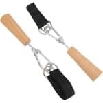 Allecto - Houten Trekgrepen - Fitness Accessoires - Zwart - Krachttraining - Optrekken - Handgrepen - Geschikt voor Thuisgebruik - Boulderen, Kettlebells, Training