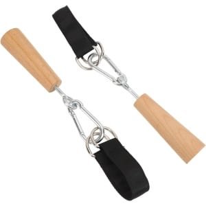 Allecto - Houten Trekgrepen - Fitness Accessoires - Zwart - Krachttraining - Optrekken - Handgrepen - Geschikt voor Thuisgebruik - Boulderen, Kettlebells, Training