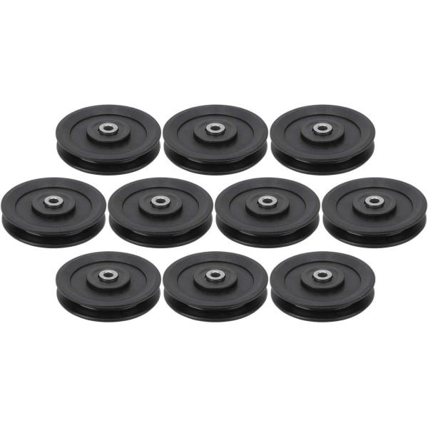 Allecto- Katrollager - Nylon- 10 stuks - 115 mm - Fitness - Thuis - Gym - Accessoire - Krachttraining - Zwarte Katrollager