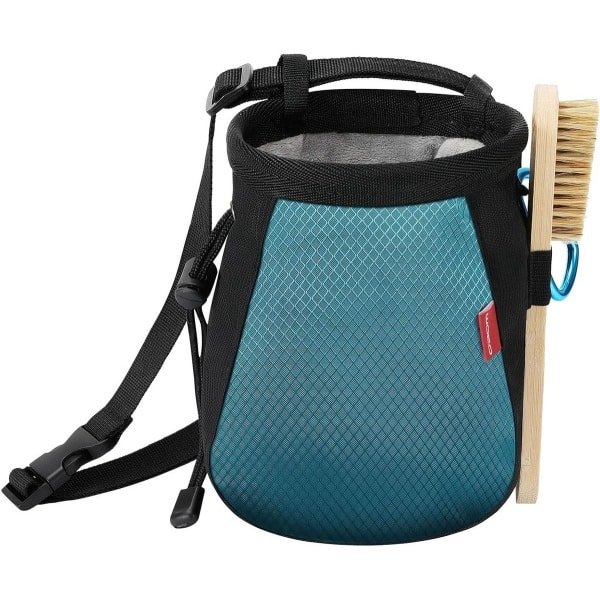 Allecto - Klimmen krijttas - Magnesia - Met karabijnclip - Verstelbare riem - Lichtgewicht - Geschikt voor klimmen - Zwart - Crossfit - Gymnastiek.