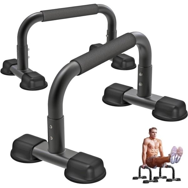 Allecto Plus - Push Up Bars 30 cm - Stabiele calisthenics uitrusting voor krachttraining binnen en buiten