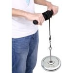 Allecto- Polsroller Ontwikkelaar - Onderarm Oefening - Met Schuimrubberen Handgreep - Gewichtheffen Bodybuilding Fitness - Geschikt voor Thuisgebruik - Zwart - Polstrainer - Hand Gripper - Krachttraining