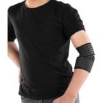 Allecto- Verstelbare Sportbanden Bandage Wrap Elleboog Enkelpols-elleboog, Elleboogbrace met Kniebeugels - Sport - Ondersteuning - Geschikt voor diverse sporten - Zwart - Blessurepreventie - Fitness - Krachttraining.