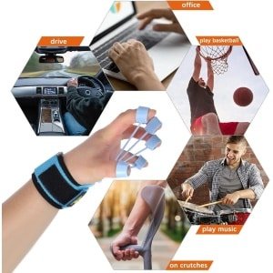 Allecto- Vingerversterkers Vingerweerstand Band Oefening - Krachttraining - Blauw - Flexion Extension Training - Geschikt voor alle niveaus