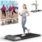 Allero Loopband - Walking Pad - Loopband inklapbaar - Grijs - Elektrisch - Met helling - Loopband Fitness - Home Walking
