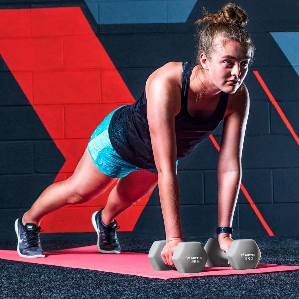 Anti-roll Neopreen Hex Dumbbells - Ergonomisch Ontwerp voor Krachttraining