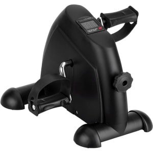 Aurixi® Bureaufiets - Deskbike Met LCD-Display - Stoelfiets Bewegingstrainer - Bureau Fiets Met Instelbare Weerstand - Mini Hometrainer Incl. Bevestigingsband - Zwart - 41cm x 35cm x 31cm