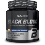 BioTechUSA Zwart Bloed NOX+ | Pre-Workout Formule | met cafeïne, creatine en tyrosine | Suikervrij | 340 g | Blueberry-lime