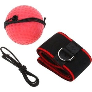 Boksbal - Snelheidstraining - Rubber - Zwart - Krachttraining - Geschikt voor Boksen Speedhoofdband Stansbal met Hoofdband Maleisië.