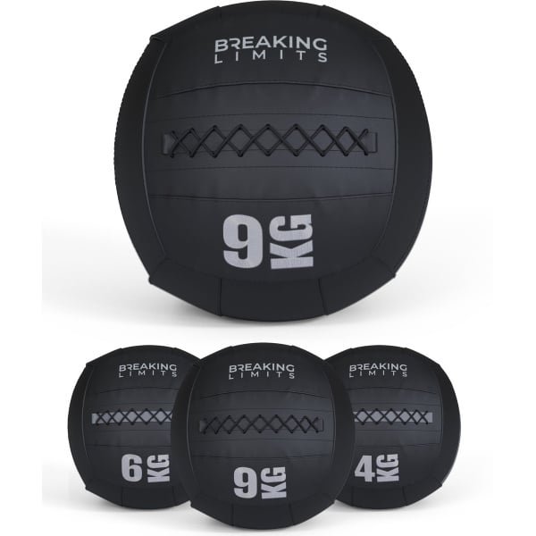 Breaking Limits Wall Ball Pro - 9 kg - Geschikt voor CrossFit & HYROX training - Medicijnbal - Gewichtsbal