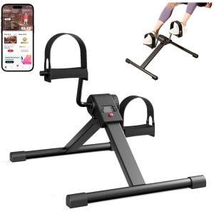 Bregico Hometrainer - Fitnessfiets -Hometrainer Fiets - Hometrainers - Onder Bureau - Geluidsarm - Opvouwbaar - Zwart
