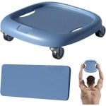 Buikspierwiel - Buiktrainer Core - Krachttraining Thuis - Compact Ontwerp - 28 cm Wiel - Blauw