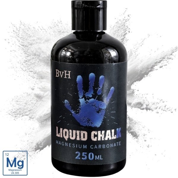 BvH™ Liquid Chalk 250ML - Ultra Grip - Sweat Resistant - Magnesium Carbonaat - Sneldrogend - Turnen - Boulderen - Klimmen - Crossfit