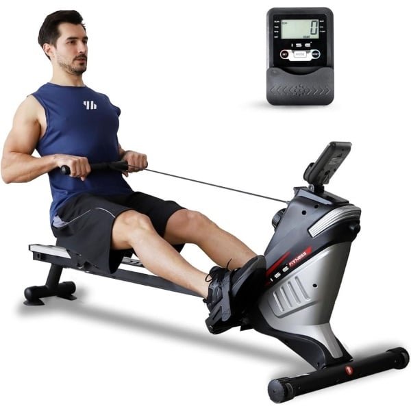 CRLYN® Roeitrainer Inklapbaar - Hometrainer - Roeimachine Fitness - Grijs