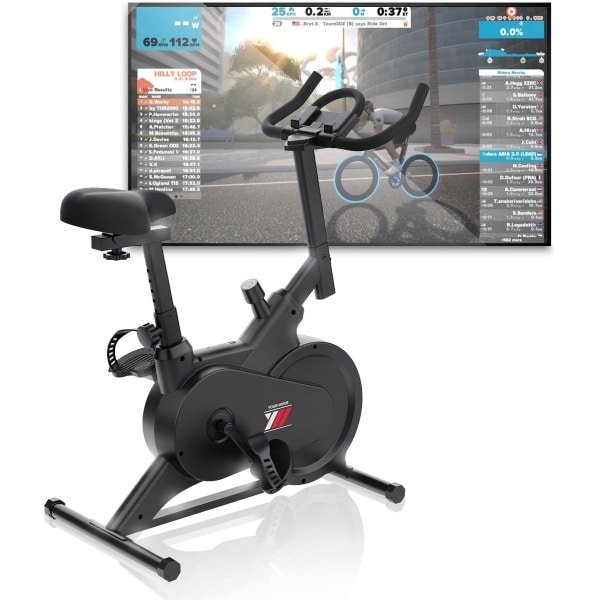 Compacte Hometrainer met Tablet-/Smartphonehouder en Bluetooth - Synchroon met Fitness Apps
