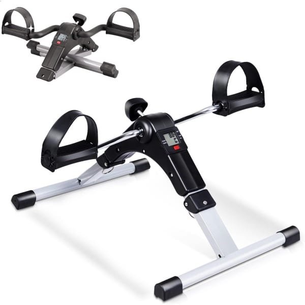 Compacte Mini Hometrainer Fiets voor Onder Bureau - Verstelbare Weerstand & LCD Display