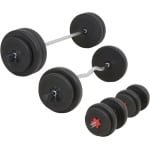Complete Halterset 150 kg met Halterstang, Curlstang en Schijven voor Krachttraining