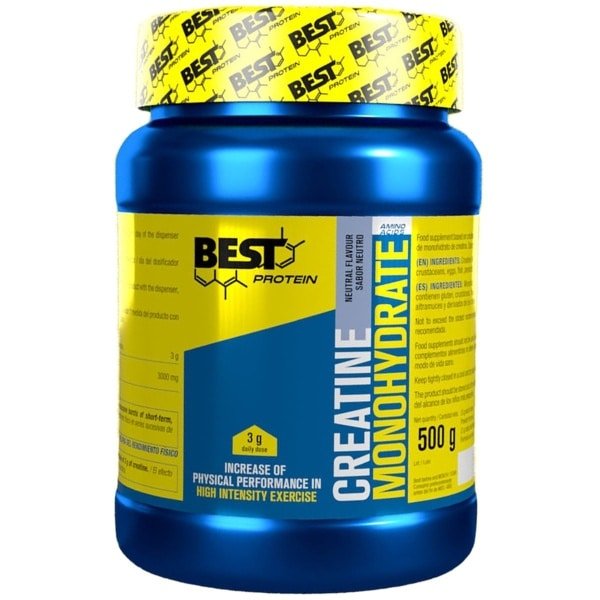 Creatine monohydraat 500 g de poudre|Creatine monohydrate 500 g of powder|Monohydrate de créatine 500 g de poudre