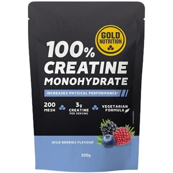 Creatine monohydraat bessen 200 g de poudre (Bos fruit)|Creatine monohydrate berries 200 g of powder (Wild berries)|Baies de créatine monohydratée 200 g de poudre (Fruits des bois)