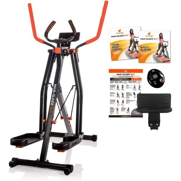Cross Trainer Cardio Trainingsapparaat met 4 Weerstandsniveaus en Hartslagmeter