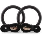 Crossfit Ringen - Fitness Ringen - Kracht Training - Duurzame ABS Constructie - Diameter 233mm - Zwart