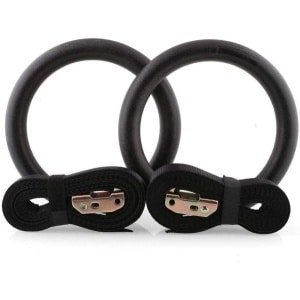 Crossfit Ringen - Fitness Ringen - Kracht Training - Duurzame ABS Constructie - Diameter 233mm - Zwart