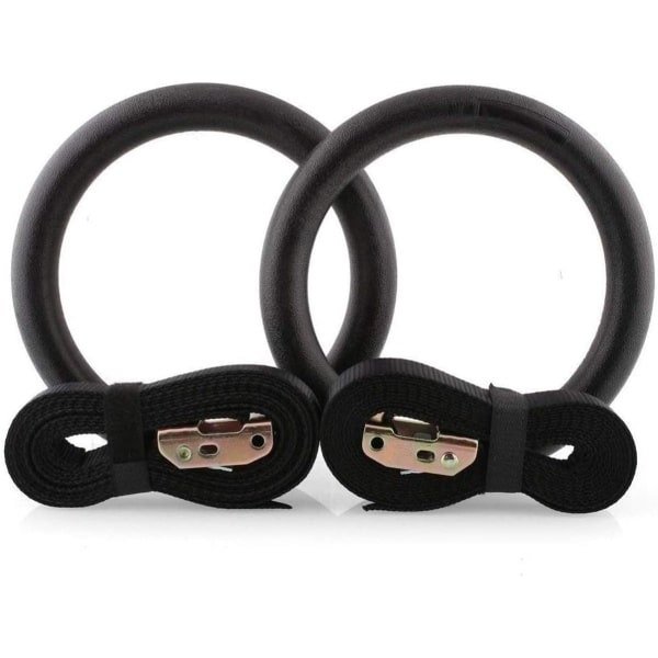 Crossfit Ringen - Fitness Ringen - Kracht Training - Duurzame ABS Constructie - Diameter 233mm - Zwart