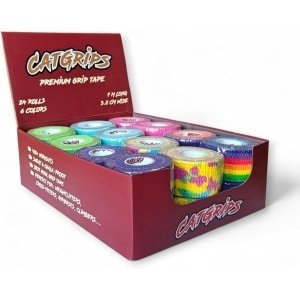 Crossfit Tape - Hook Grip Tape voor Vingers Duimen en Polsen - Niet-slip Sporttape voor WOD Gewichtheffen en Calisthenics - Elastische Handtape (6 Kleuren 24 Tapes x 3,8cm)