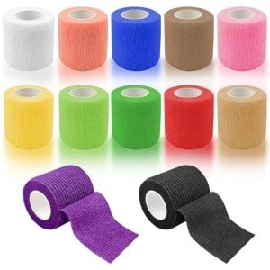 Crossfit Tape Set - Coohesive Sportverband voor Vingers, Pols, Armen en Enkels - 12 Rollen, 5 cm x 4,5 m (Kleurrijk)