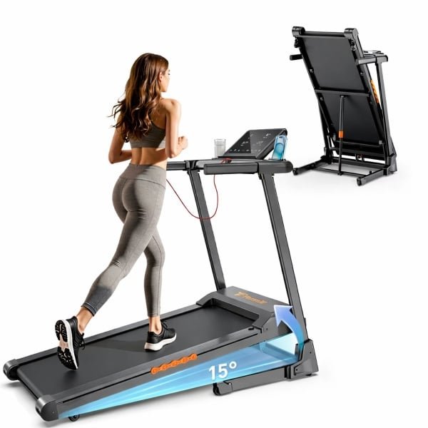 Deniva - Loopband Inklapbaar - 1-13.5 km/u - Walking Pad 3.0 PK - 0-15 % Auto Helling - Loopbanden - Opvouwbaar - LCD Scherm