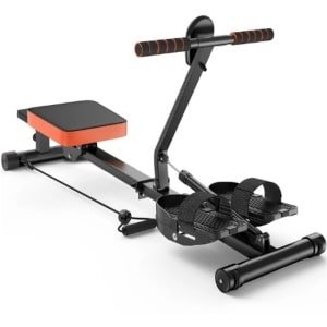 Deniva - Roeimachine - Roeiapparaat - Roeitrainers - Inklapbaar - Hydraulisch - 12 Weerstanden - LCD Monitor - Zwart - Beginners