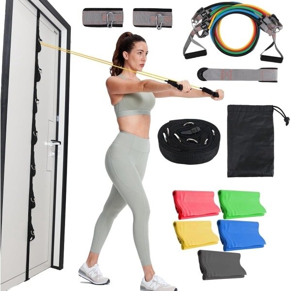 Deuranker Weerstandsband - Gym Bevestiging Thuis - Krachttraining Oefeningen - Veertien Ankerpunten - Nylon Materiaal