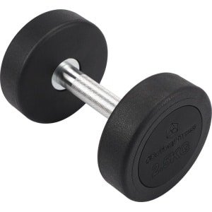 #DoYourFitness set van ronde dumbbells, antislip dumbbells, verchroomde & gekartelde handgreep, trainingsgewichten voor krachttraining & workout, 2,5 kg