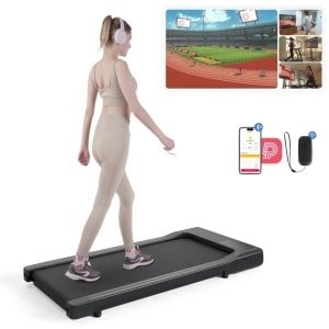 Draagbare platte loopband - 2,5 PK motor - 1-4 km/u - stille walking pad met schokabsorptie & antislip - thuis & thuiskantoor